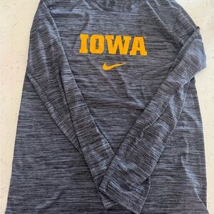 Nike Iowa Men's Gray Long Sleeve Shirt size small